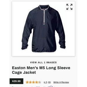 Brand new Easton baseball cage jacket
